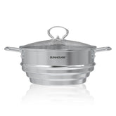 Sunhouse verduras al vapor en 8 pulgadas para cocción rápida y saludable