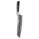 Sunnecko Gyuto: cuchillo chef de 8 pulgadas con patrón damasco para cortes precisos.