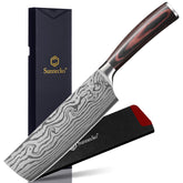 Sunnecko Nakiri 7 pulgadas, hoja afilada para cortes precisos de verduras