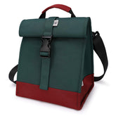 Sunny Bird bolsa de almuerzo enrollable verde, estilo práctico para salidas diarias.