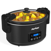 SUNVIVI olla de cocción lenta 8,5 qt lista para familia y reuniones.