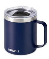 SUNWILL taza aislada con tapa 14oz mantiene bebidas calientes durante el desplazamiento