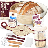 Superbaking Banneton sin astillas de 9 pulgadas para una corteza uniforme y aireada.