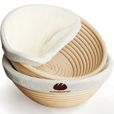 Superbaking: dos cestillos banneton de 9 pulgadas para levar masas de pan