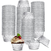 SUPPHOUS tapas de aluminio 3oz para magdalenas: cocción uniforme y fácil desmoldado