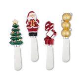 Supreme Housewares espátula para queso con árbol navideño, lista para untar mermeladas.