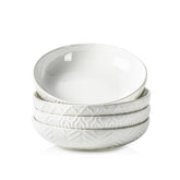 Sureasy cuenco pasta con relieve, ideal para porciones generosas de pasta o sopa.