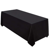 Mantel negro Surmente de 90x156 para mesas rectangulares en eventos.