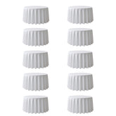 Surmente mantel redondo 132 pulgadas blanco para bodas y banquetes
