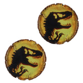 Posavasos de Surreal Entertainment con diseño T-Rex en resina ámbar para proteger la mesa.