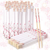 Suttmin palillos de flor de cerezo, 50 pares, para bodas y comida para llevar.