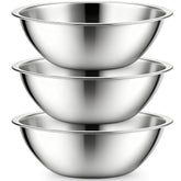 Suwimut, juego triple de tazones de acero inoxidable, 13 pulgadas, ideal para mezclar grandes lotes