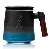 Taza Suyika con infusor y tapa, mantiene el aroma y el calor