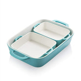 Bandeja rectangular Sweejar turquesa para hornear.