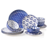 Conjunto de platos y tazones Sweejar para cuatro, ideal para comidas diarias.