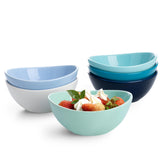 Sweese tazones de 10 onzas para desayuno en azul, ideales para cereal y yogur.