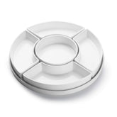 Sweese bandeja dividida de porcelana para snacks con cinco compartimentos.