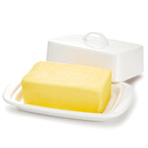 Bandeja Sweese para mantequilla con tapa, vista frontal, diseño elegante para la encimera.