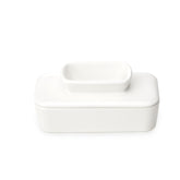 Sweese bandeja para mantequilla con tapa y línea de agua, mantiene la mantequilla fresca para untar.