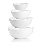 Conjunto Sweese de tazones porcelana de 10 onzas para aperitivos, ideal para meriendas.
