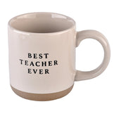 Sweet Water Decor Mejor Profesor: taza de piedra crema 14oz para café