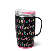 Swig Life 18oz taza de viaje con asa y tapa, ideal para llevar bebidas.