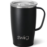Swig Life 18oz taza viaje con mango ergonómico, ideal para llevar café en ruta.