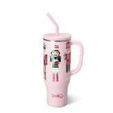 Swig Life Mega Mug 30oz con manija y pajita, ideal para uso diario en movimiento.