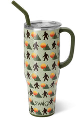 Swig Life Mega Mug 40 oz con asa y pajilla para bebidas frías o calientes.