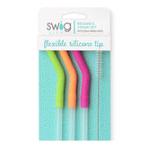 Swig Life pajillas neón-verde 14 pulgadas, reutilizables y sin BPA para bebidas frías.