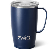 Swig Life 18oz con mango y tapa, ideal para llevar sin fugas.