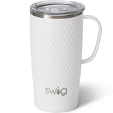 Swig Life 22 onzas vaso de viaje con asa y diseño Pelota de Golf, práctico para uso diario.