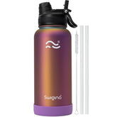 Swigina botella térmica con dos tapas intercambiables para beber cómodo en cualquier situación.