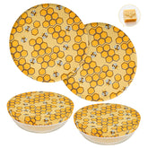 Swiscena cobertor bol cera abeja 12 pulgadas, patrón hexagonal para fermentación.