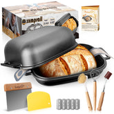 Sxmprail Cloche Pan: vista general, sartén de hierro para pan crujiente y horneado uniforme