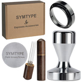 Symtype apisonador 51mm de café, compacto y preciso para extracción uniforme.