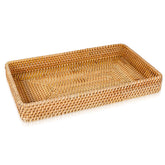 SynHHnergyx cesta mimbre rectangular para almacenamiento y decoración en casa.