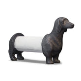 Synovana: soporte de papel con perro salchicha, base estable para cocina.