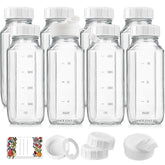Botellas Syntic de vidrio de 16 oz con tapa hermética para conservar bebidas.