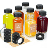 Botellas Syntic 2 oz con tapas cónicas para sellado seguro.