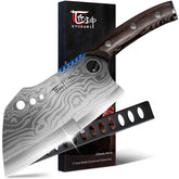 SYOKAMI cuchillo 2 en 1, hoja frontal para verduras y carnes.