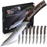 Cuchillos SYOKAMI para bistec con filo estable y precisión en el corte.