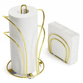 SZQINJI porta papel dorado en encimera, acceso rápido al papel de cocina