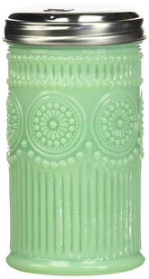 Tablecraft azucarero jadeita con tapa de acero, práctico para mesa y buffet.
