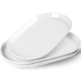 Taeochiy plato ovalado de cerámica, ideal para servir entrantes en reuniones.