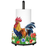 Taesun porta-rollos de papel con gallo y base pesada para estabilidad.