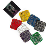 Tagtek posavasos con tablero de circuito y oro, protege superficies y añade estilo.