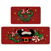 Tailus alfombra Navidad Santa Rojo 17x29, ideal para calidez en la cocina.