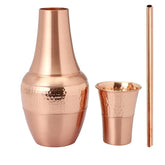Taluka jarra de cobre frente, ideal para agua diaria y presentación elegante.
