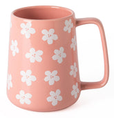 TaoTaojarvie Taza cerámica grande 24oz con diseño floral rosa para café aromático.